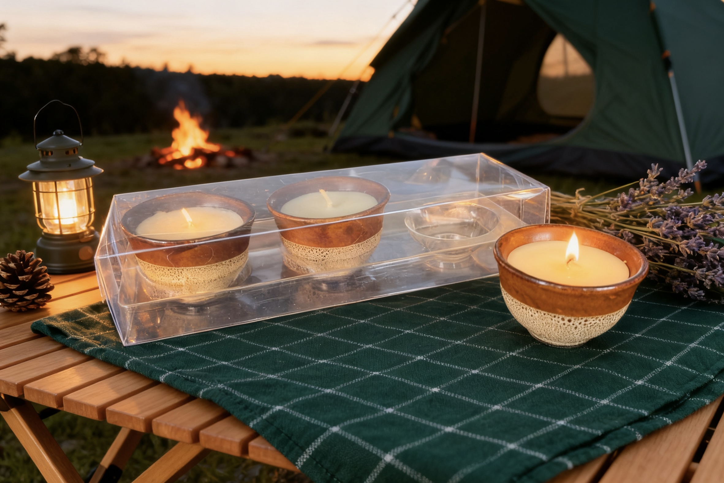 3pk Mini Reactive Glaze Ceramic Candle